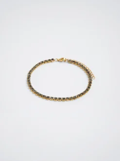 Steel Bracelet With Crystals|Parfois Flash Sale