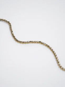 Steel Bracelet With Crystals|Parfois Flash Sale