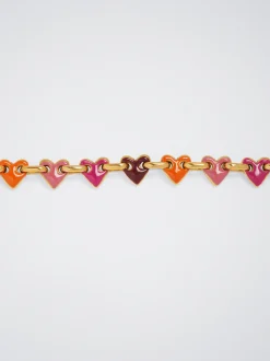 Steel Bracelet With Hearts|Parfois Cheap
