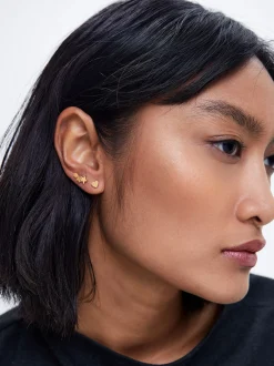 Steel Earrings With Heart And Stars|Parfois Outlet