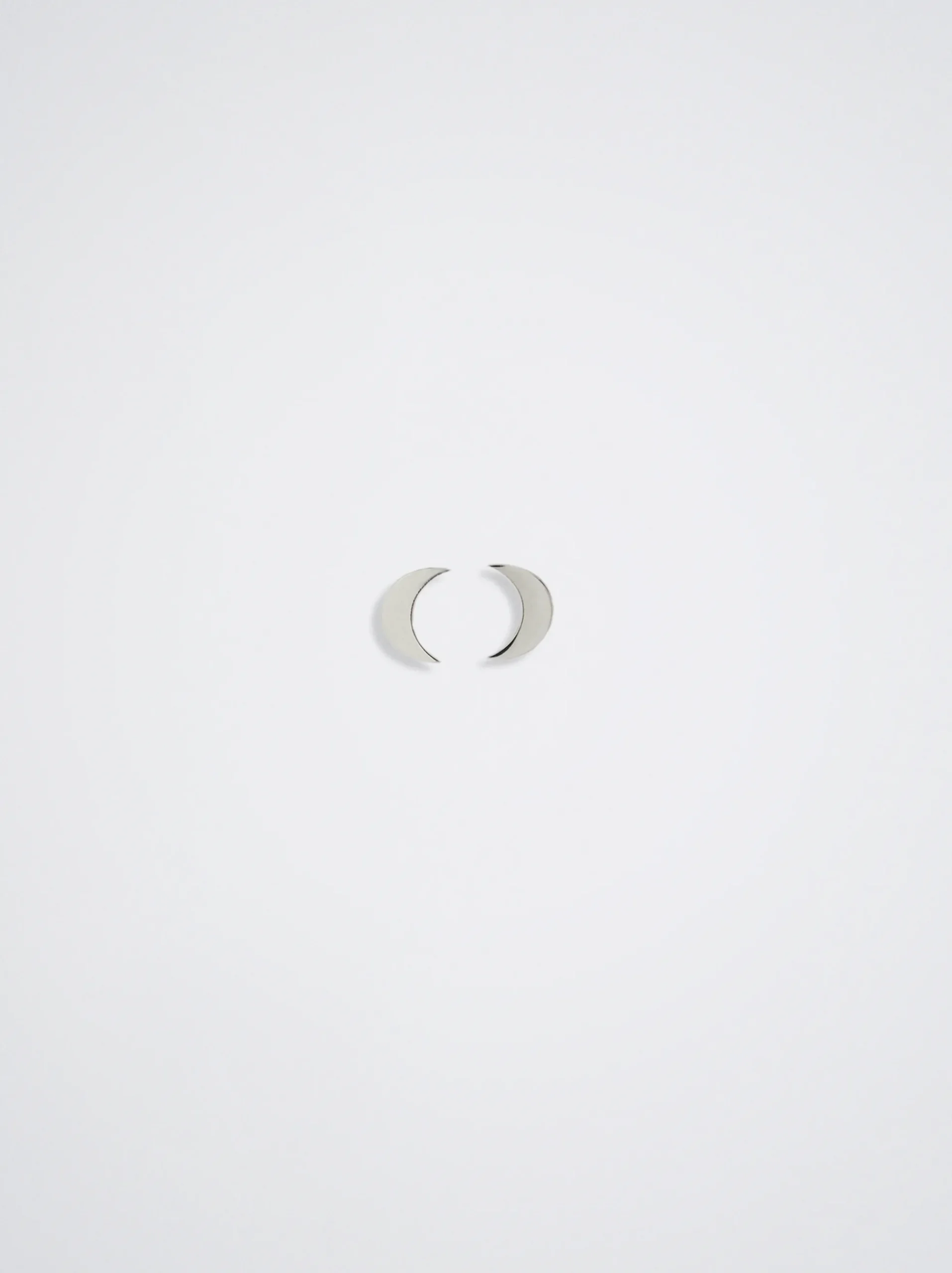 Steel Earrings With Moon|Parfois Online