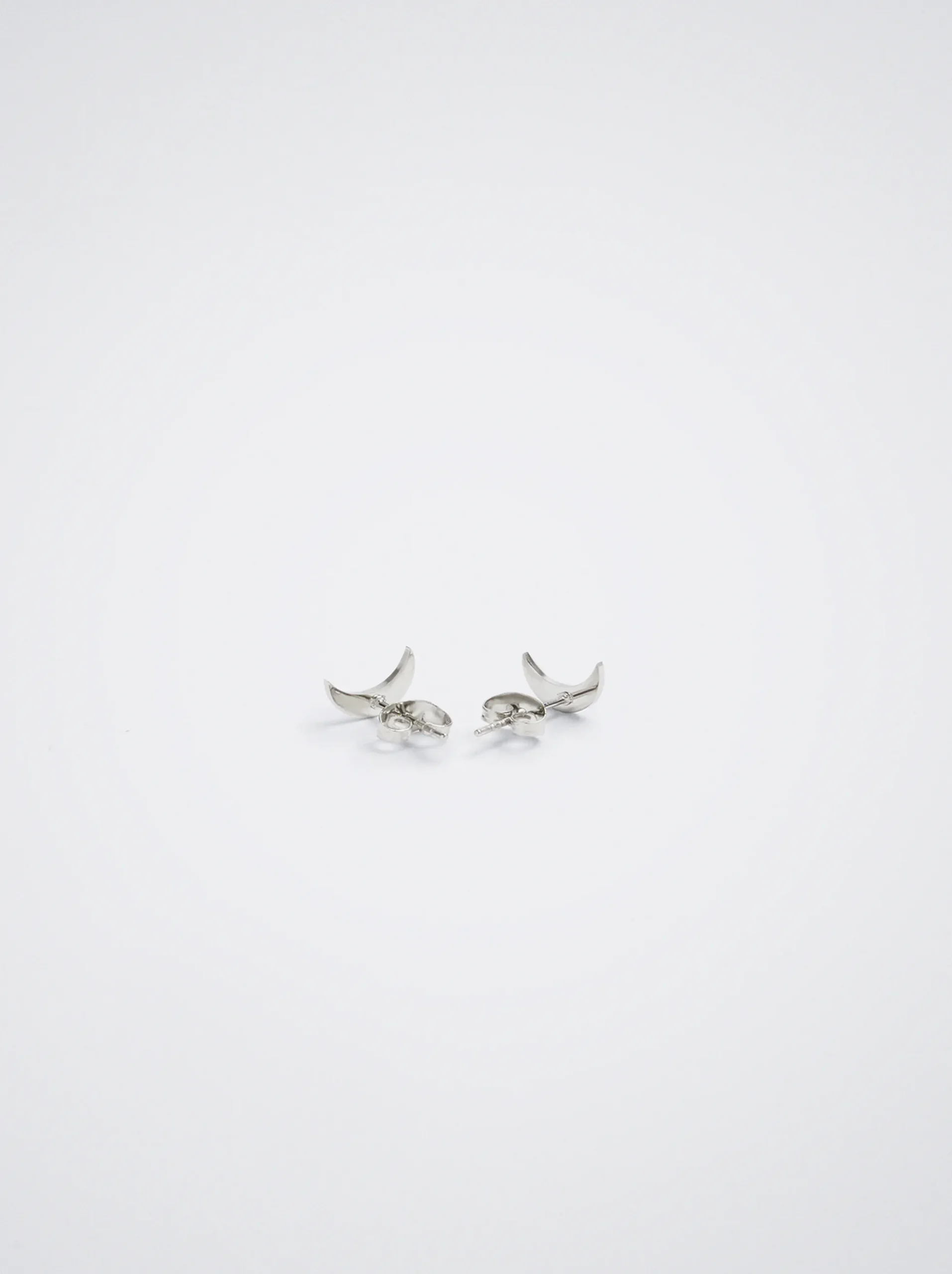 Steel Earrings With Moon|Parfois Online
