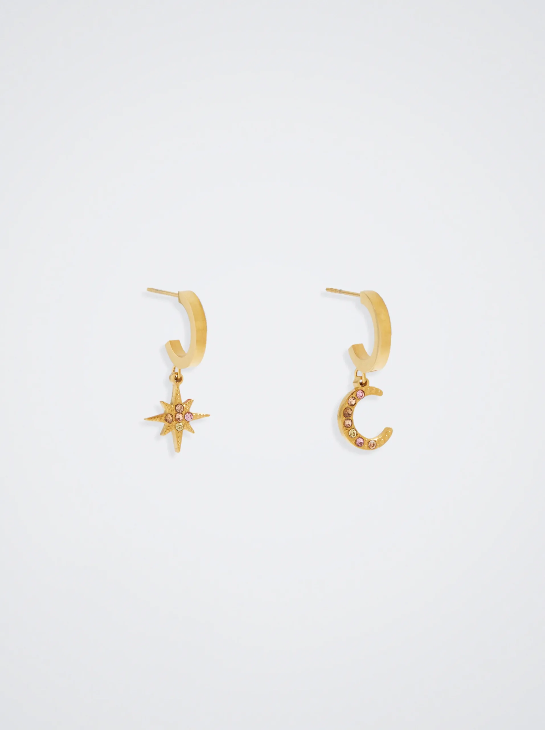 Steel Hoops With Moon And Star|Parfois Online