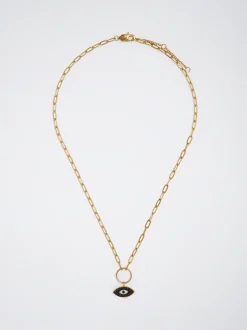 Steel Necklace With Eye|Parfois Sale