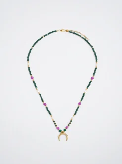 Steel Necklace With Semiprecious Stone|Parfois Shop