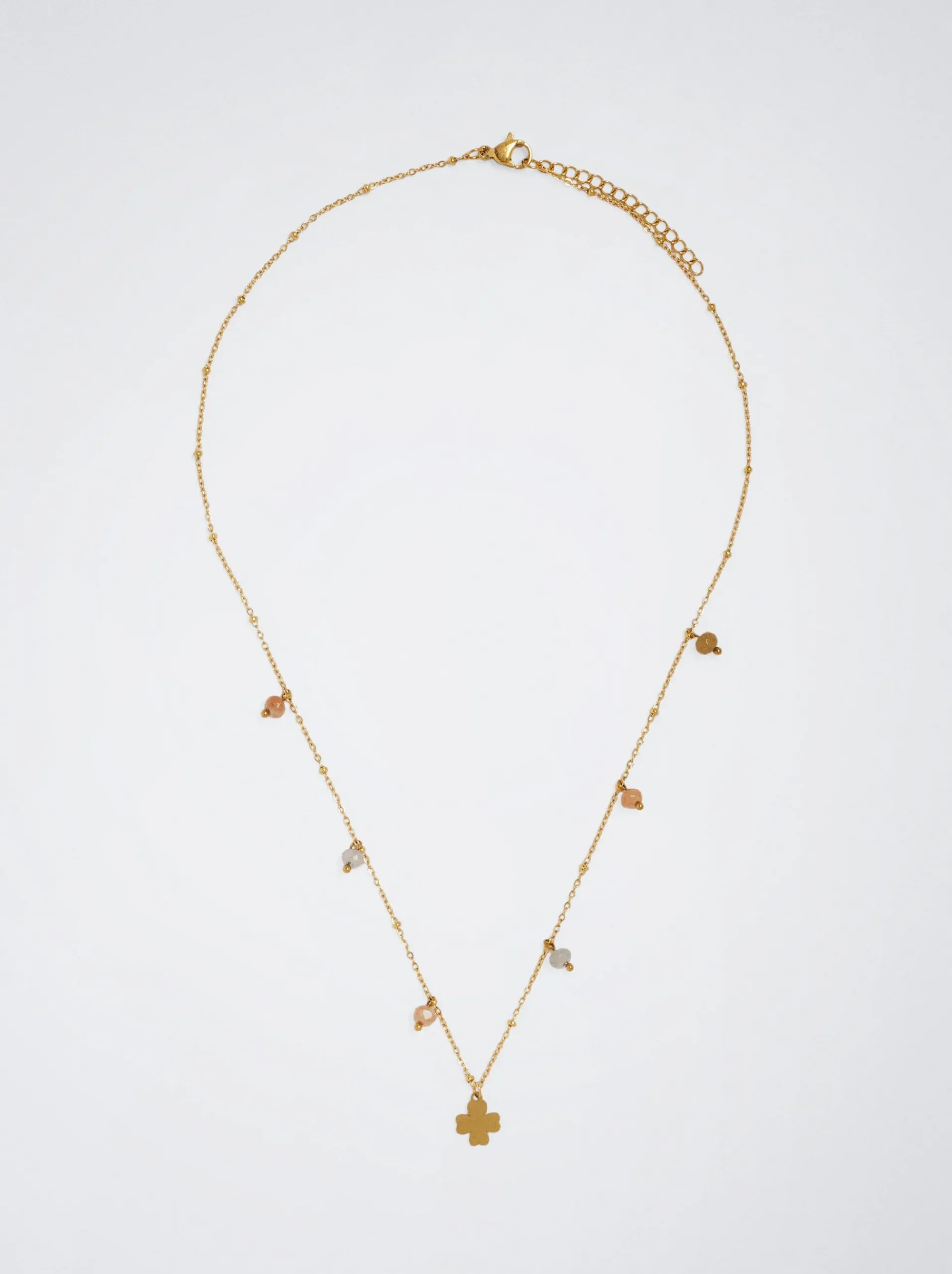 Steel Necklace With Semiprecious Stone|Parfois Best