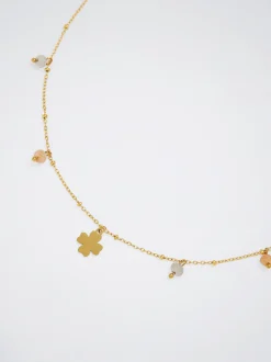 Steel Necklace With Semiprecious Stone|Parfois Best Sale