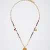 Steel Necklace With Semiprecious Stone|Parfois Shop