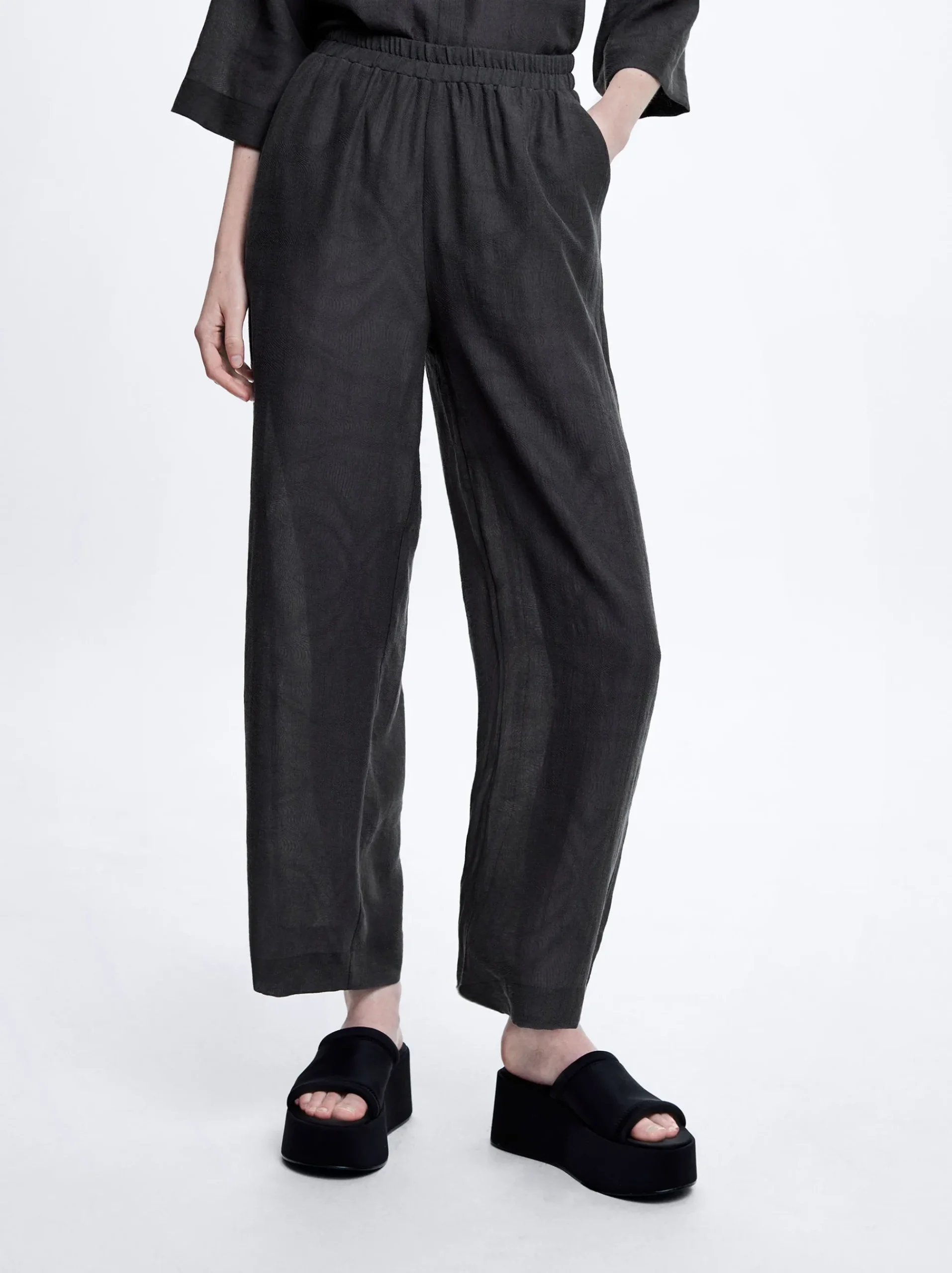 Straight Jacquard Trousers|Parfois Sale
