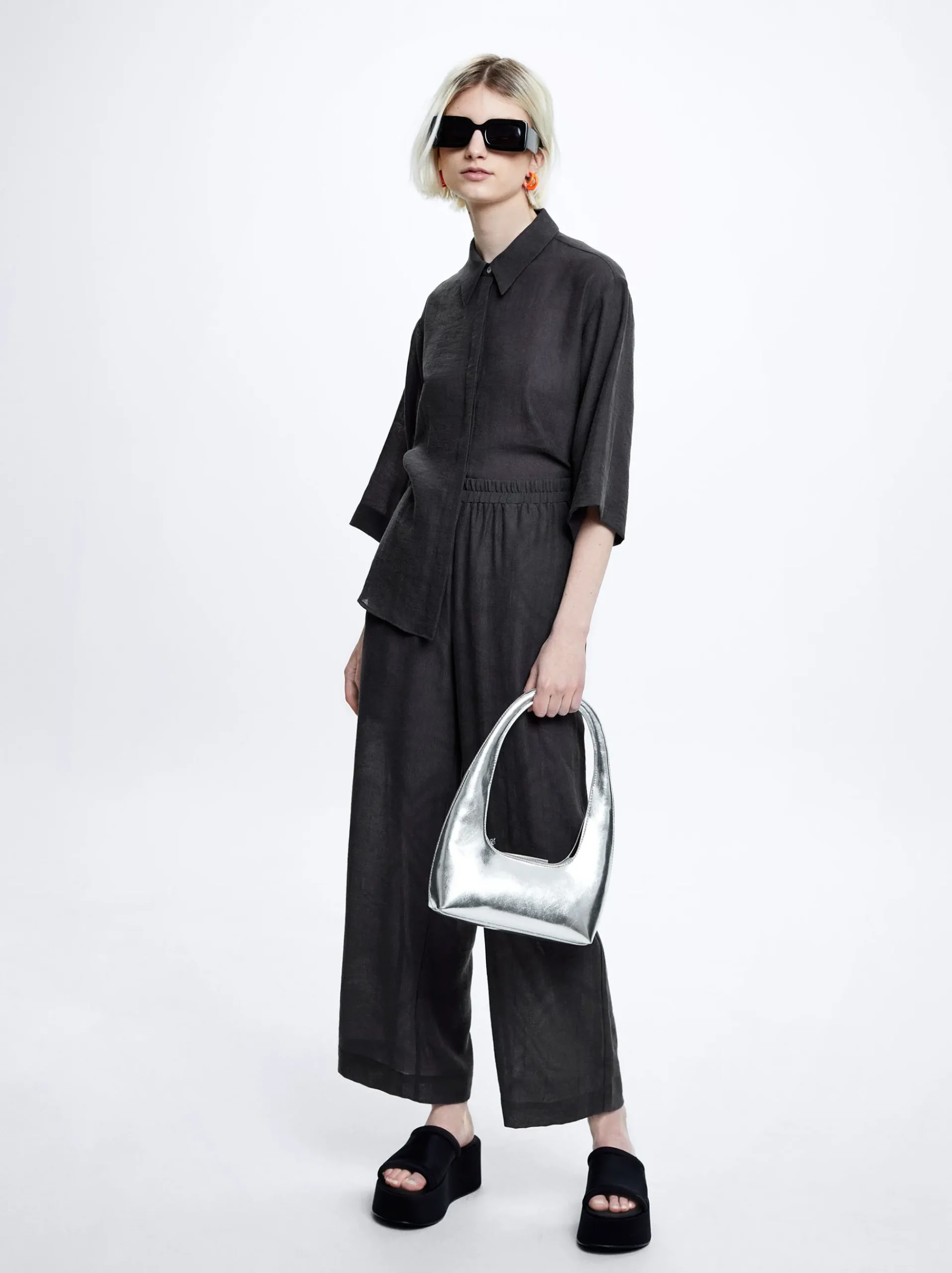 Straight Jacquard Trousers|Parfois Sale