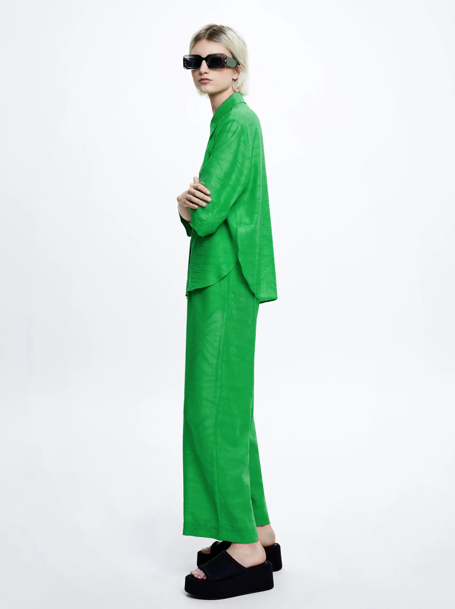 Straight Jacquard Trousers|Parfois Fashion