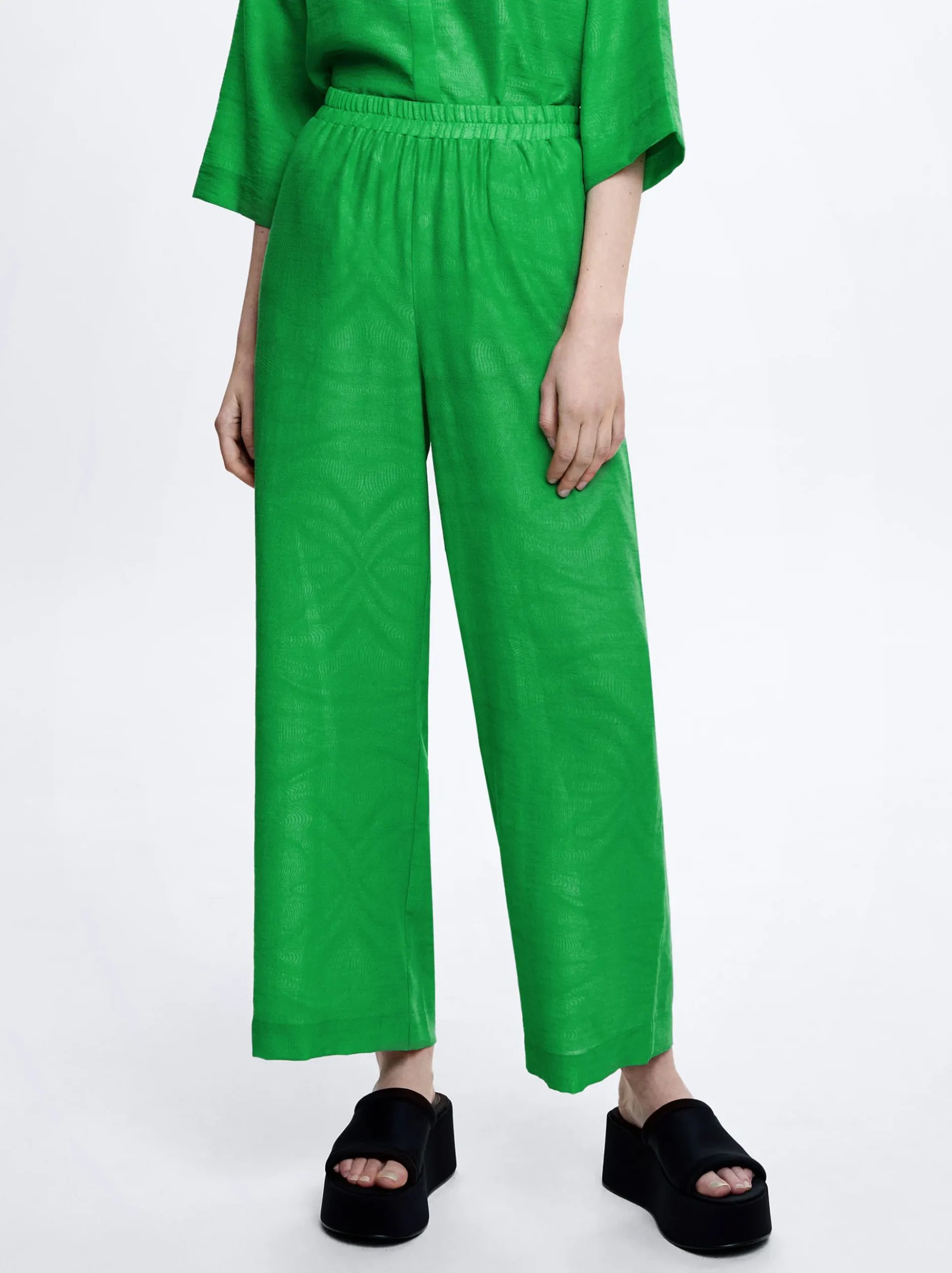 Straight Jacquard Trousers|Parfois Fashion