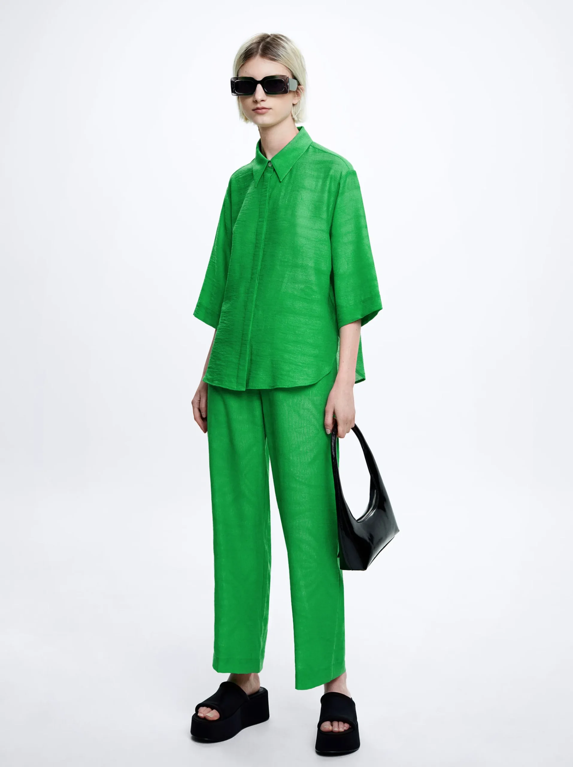 Straight Jacquard Trousers|Parfois Fashion