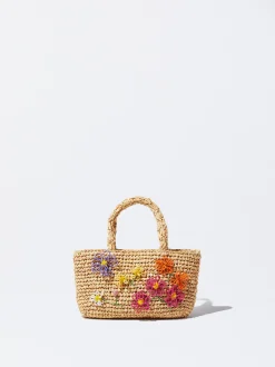 Straw Bag With Flowers|Parfois Best