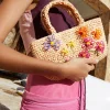 Straw Bag With Flowers|Parfois Cheap