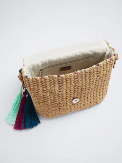 Straw Crossbody Bag|Parfois Online