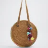 Straw Tote Bag With Pendant|Parfois Cheap