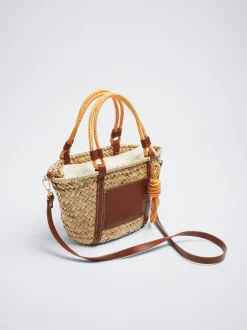 Straw Tote Bag With Pendant|Parfois Best