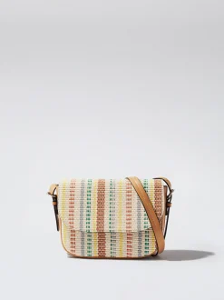 Straw-Effect Crossbody Bag|Parfois Cheap