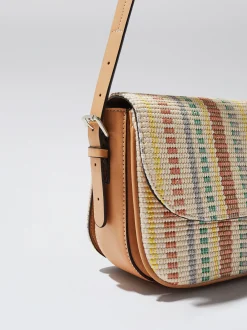 Straw-Effect Crossbody Bag|Parfois Cheap