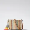 Straw-Effect Crossbody Bag With Pendant|Parfois Flash Sale