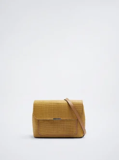 Straw-Effect Crossbody Bag|Parfois Outlet