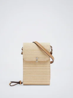 Straw-Effect Mobile Phone Bag|Parfois Hot