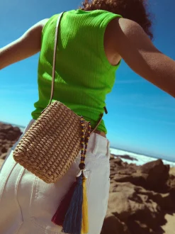 Straw-Effect Mobile Phone Bag|Parfois Best