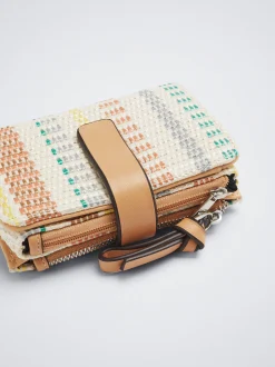 Straw-Effect Wallet|Parfois Best Sale