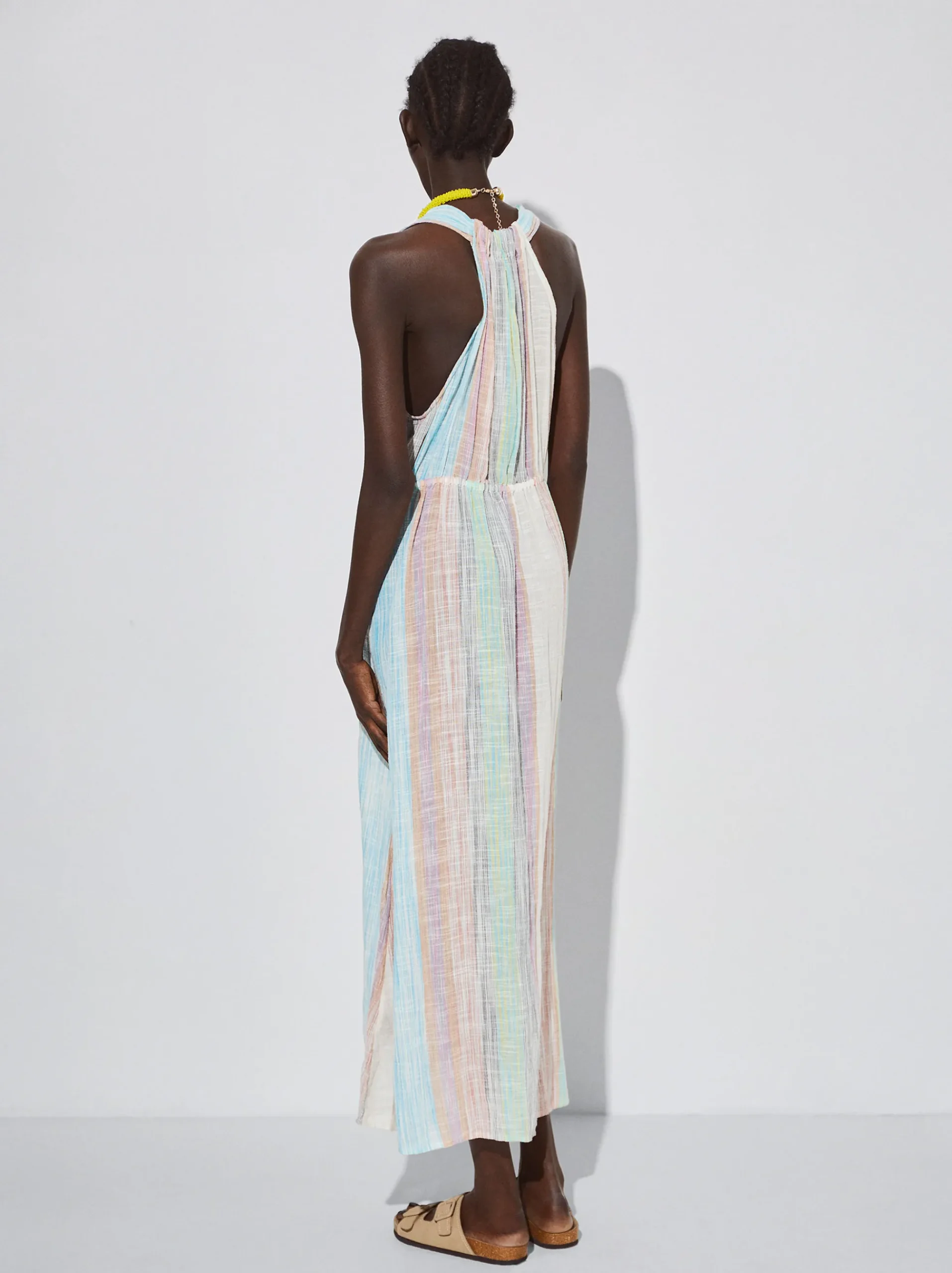 Striped Cotton Dress|Parfois Flash Sale