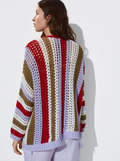 Striped Crochet Sweater|Parfois New