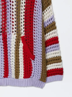 Striped Crochet Sweater|Parfois New