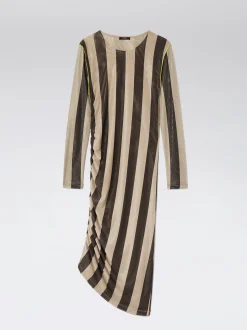 Striped Tulle Midi Dress|Parfois Flash Sale