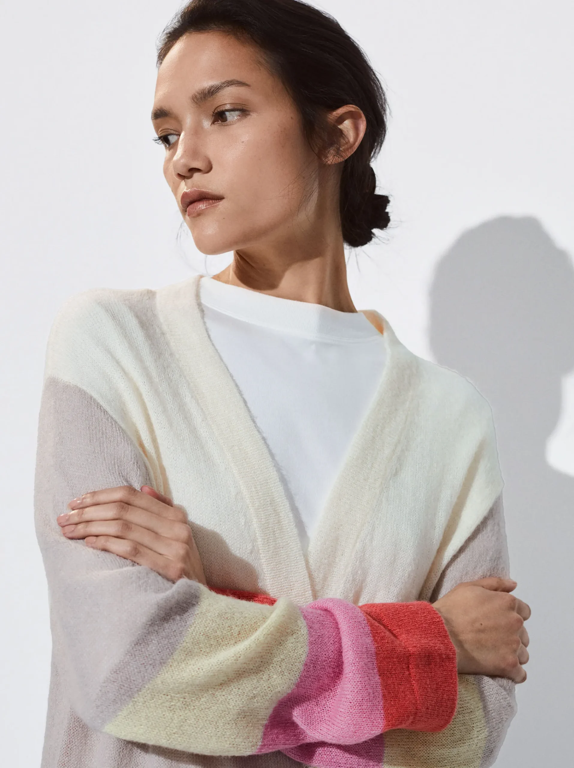 Striped Wool Blend Cardigan|Parfois Hot