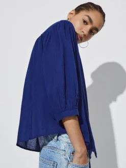Textured Shirt With Puffed Sleeves|Parfois Outlet