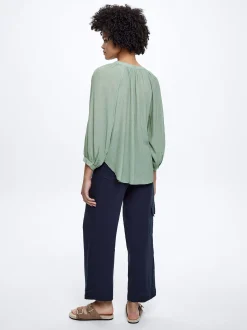 Textured Shirt With Puffed Sleeves|Parfois Discount