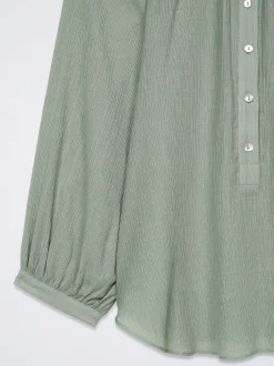 Textured Shirt With Puffed Sleeves|Parfois Discount