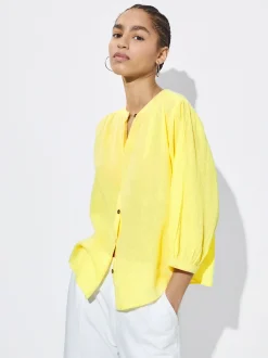 Textured Shirt With Puffed Sleeves|Parfois Cheap