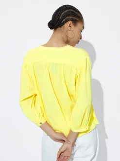 Textured Shirt With Puffed Sleeves|Parfois Cheap