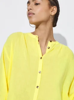 Textured Shirt With Puffed Sleeves|Parfois Cheap