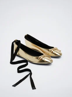 Tied Ballerinas With Bow|Parfois New