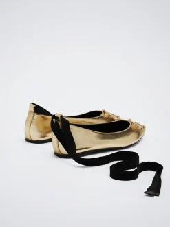 Tied Ballerinas With Bow|Parfois New