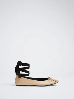 Tied Ballerinas With Bow|Parfois Flash Sale