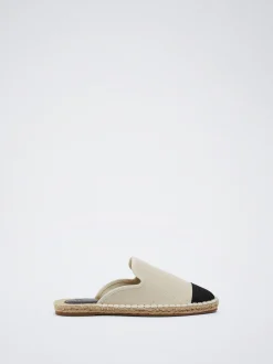 Two-Tone Jute Mules|Parfois Clearance
