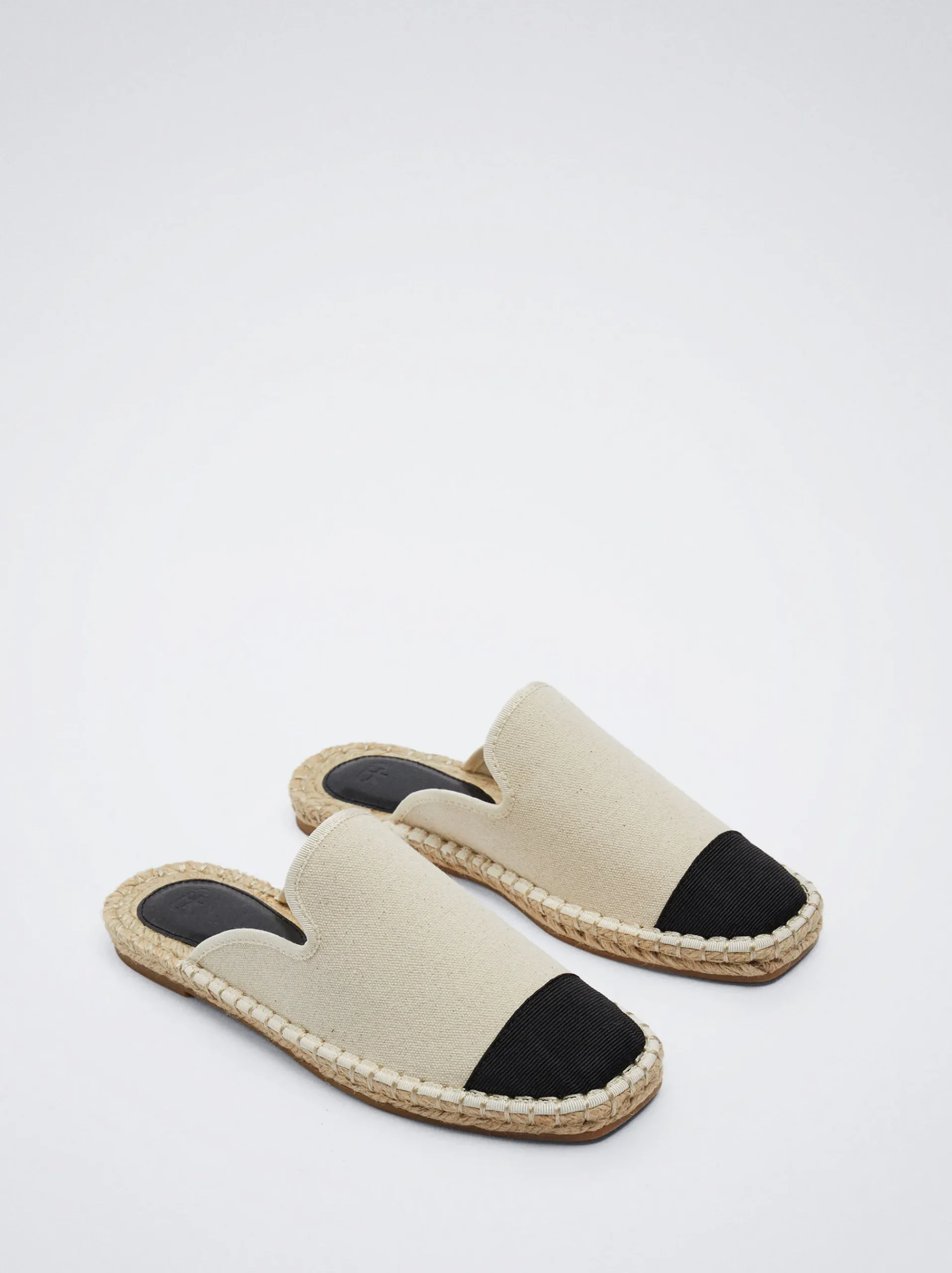 Two-Tone Jute Mules|Parfois Clearance