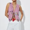 Vest With Embroidery|Parfois Sale