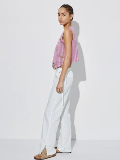 Vest With Embroidery|Parfois Sale