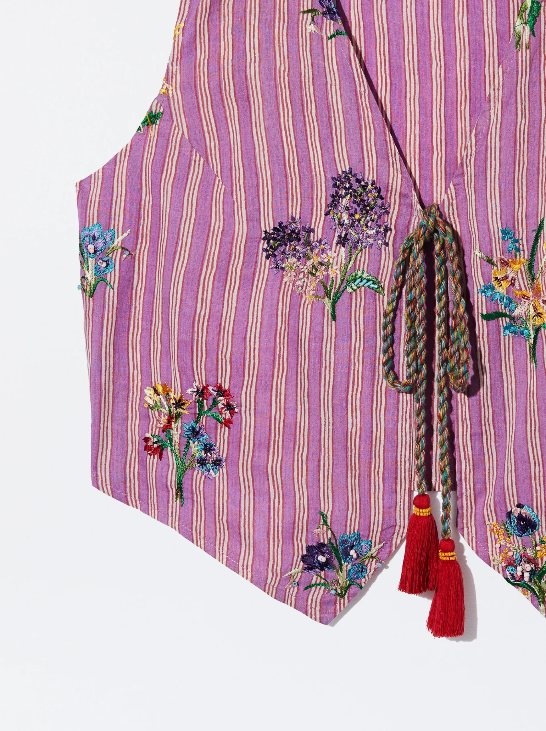 Vest With Embroidery|Parfois Sale
