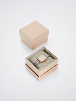 Watch With Stainless Steel Metallic Mesh Strap|Parfois New