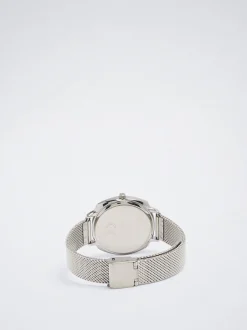 Watch With Stainless Steel Metallic Mesh Strap|Parfois Discount
